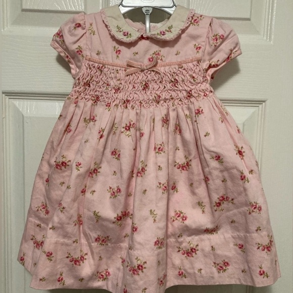 First impressions Floral Pink rose toddler Dress 18mo - Picture 5 of 13